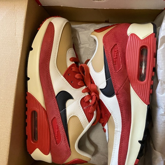 Nike Air Max 90 LTR "Sesame/Red Clay/Sail", men’s size 5.5, women’s size 7.5. - Picture 2 of 8